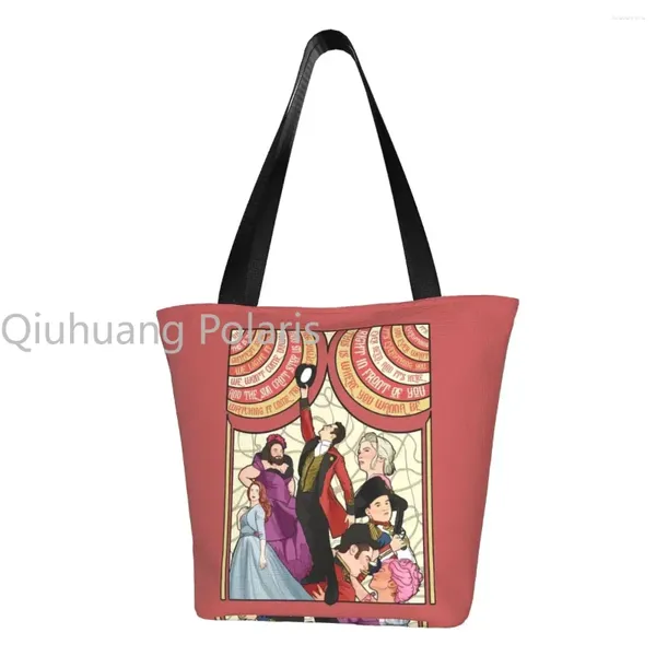 Einkaufstaschen The Greatest Show Shopper Bag Red Art Nouveau Movie Handbags Damen Print Tote Stylish Cloth School Shoulder