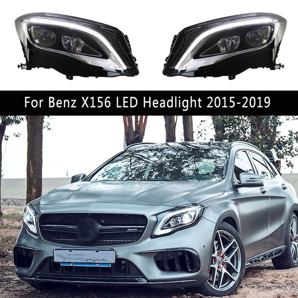 Auto Zubehör Front Lampe DRL Tagfahrlicht Dynamische Streamer Blinker Für Mercedes Benz X156 GLA200 GLA300 LED Scheinwerfer 15-19