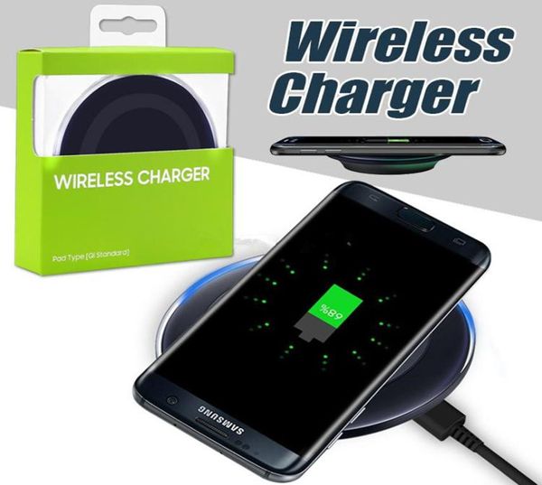 Qi Wireless Charger Pad Power Беспроводная зарядка Универсальный беспроводной приемник для смартфона с розничной коробкой3313652
