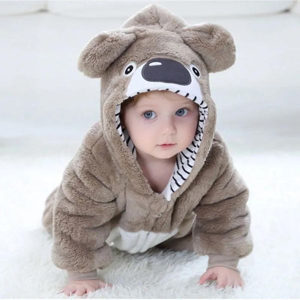 Strampler Baby Strampler Kleinkind Junge Mädchen Koala Kostüm Kawaii Niedlich Warm Onesie Neugeborenen Tier Overall Winter Kleidung Kigurumis Pyjama 2