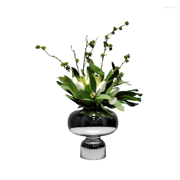 Flores decorativas Mesa de jantar artificial moderna de alta qualidade para sala de estar com decorações florais macias de luxo.