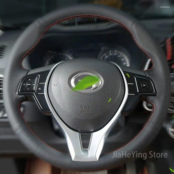 Capas de volante mão ponto antiderrapante durável capa de carro de couro superior para Trumpchi GA6 acessórios interiores