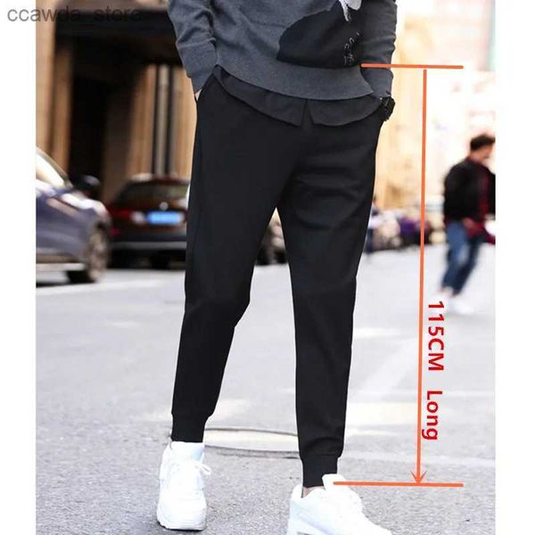 Erkek pantolon spor joggers ezikler uzun boylu erkekler ekstra uzun ter pantolon bahar sonbahar 4xl polar sıcak erkekler palet kıpır kıpır pantolonlar q240104