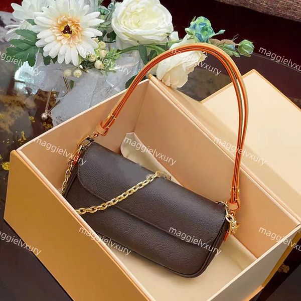 Carteira de luxo em corrente hera sacos de alta qualidade mulheres crossbody designer sacos de ombro de couro genuíno 23.5cm com caixa