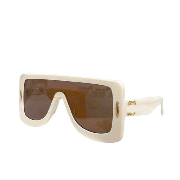 Mens óculos de sol designer LW40106U acetato grande quadro lente quadro marca marca máscara protetora amarelo condução espelho óculos branco loewee homens óculos de armação completa