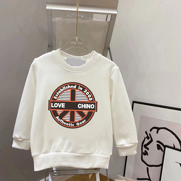 Hoodie Tasarımcı Çocuklar için Kızlar Sweatshirts Erkek Sweatshirt Çocuklar Uzun Kollu Giysiler Kış Hoodies Kış Sonbahar İşaret Desen Üstleri Giyim Giysileri CHD2401044-6