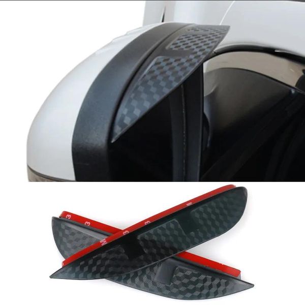 Accessoires Car Styling Carbon Rückspiegel Spiegel Regen Augenbrauen Regenfisch Flexible Blattschutzzubehör für Jeep Grand Cherokee 20142016