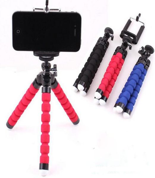 Mini suporte flexível para câmera e telefone, polvo flexível, suporte para tripé, montagem monopé para iphone 6 7 8 plus smartphone9511090