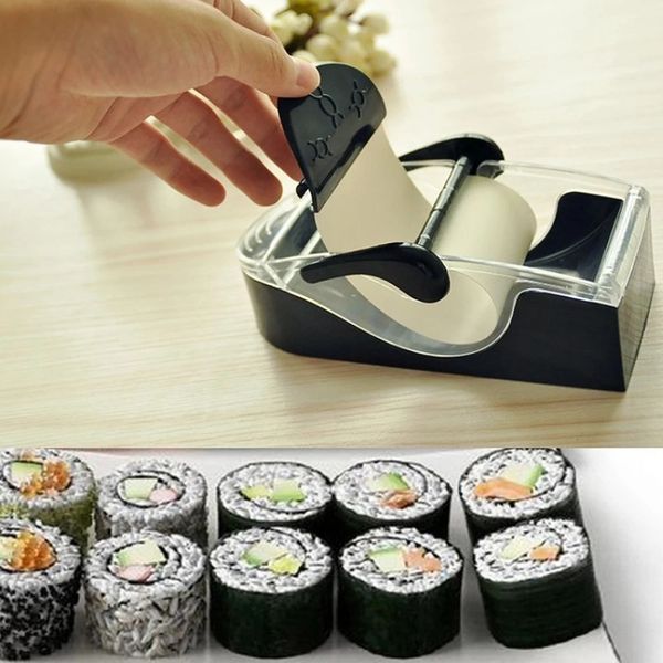 Magic Rice Roll Sushi Mould Roller Machine DIY Bento Antiaderente Strumento per arrotolare la carne di verdure Gadget da cucina Accessori 240103