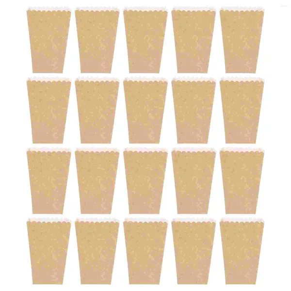 Confezione regalo Scatole di popcorn da 50 pezzi Scatola Kraft di patatine fritte Piccoli sacchetti di carta per cinema Contenitori per snack per patatine