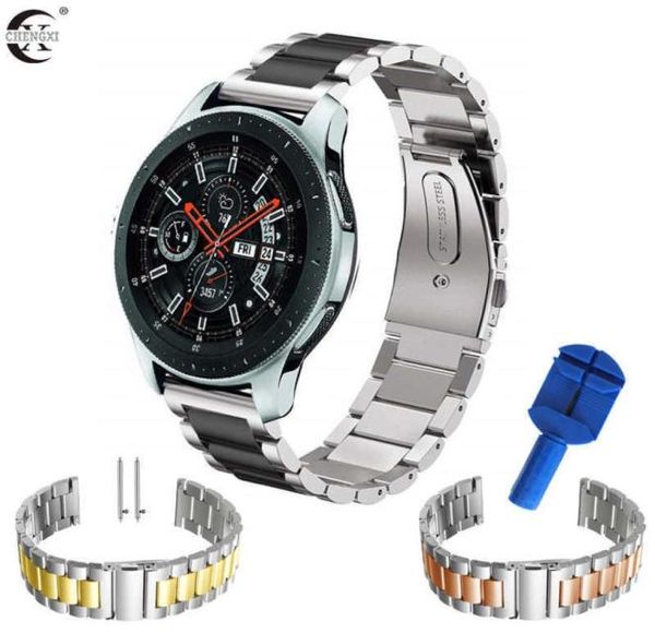 18 mm 22 mm 20 mm 24 mm Edelstahl-Uhrenarmband für Samsung Galaxy Watch 42 46 mm Gear S3 Active2 Gt 2 Classic Schnellverschluss H5869675