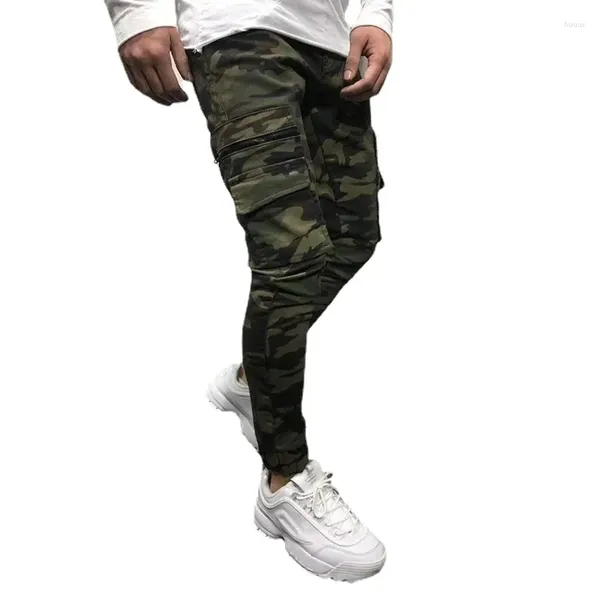 Männer Jeans Herbst Camouflage Stil Jogger Jogginghose Fracht Trendy Hip Hop Einfarbig Bleistift Hosen Männer Fitness Hosen