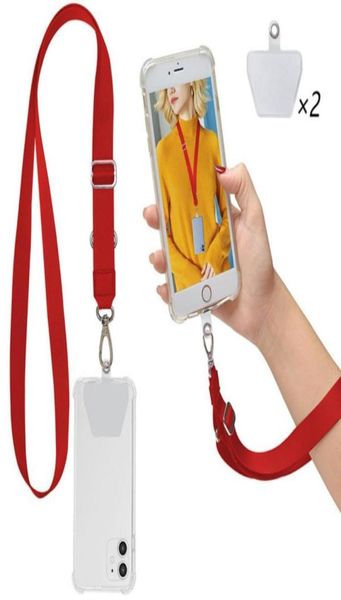 Correias de telefone celular encantos universal alça móvel ajustável náilon pescoço cordão para smartphone destacável easyinstall safety2174459