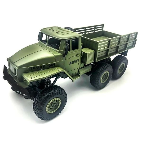 Auto elettrica rc auto 1 16 camion militare rc ad alta velocità 2 4g a sei ruote telecomando fuori strada per veicoli da cimano giocattolo per bambini