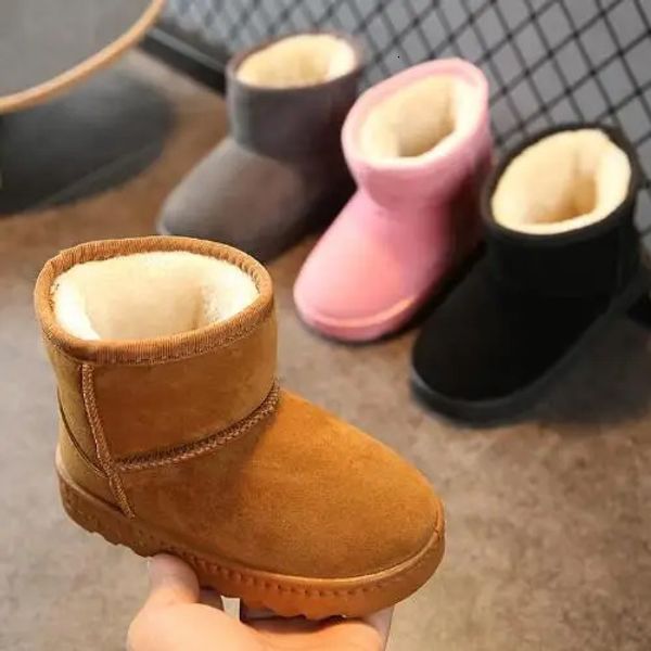 Crianças botas outono inverno crianças botas do exército botas curtas coreanas botas britânicas para crianças meninas botas de neve 240103