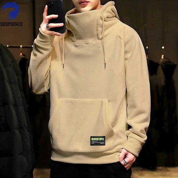 Suéter masculino 2023 primavera e outono hoodies homens esportes outono / inverno maré ins solto mais veludo harajuku pulôver y2k casal moda joker menl231113