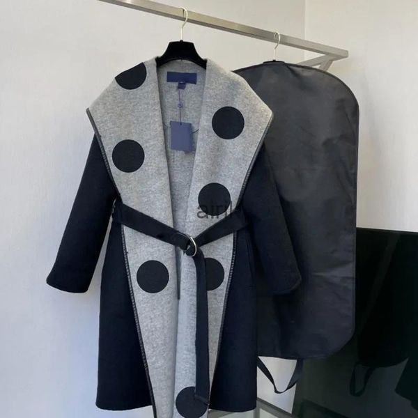 Misturas das mulheres outerwear jaqueta de lã moda sobretudos letras clássicas imprimir casacos casuais à prova de vento outwear roupas de inverno manga comprida ho