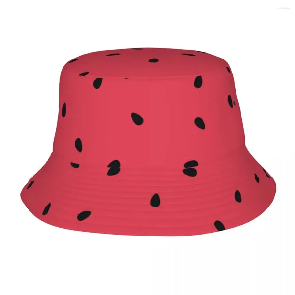 Berets primavera piquenique headwear melancia frutas merch balde chapéu rua menina sol ispoti boné dobrável chapéus de pesca ao ar livre