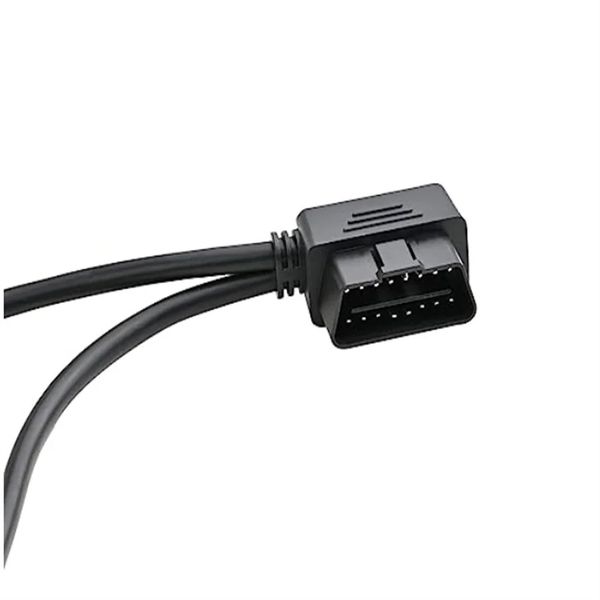 Cotovelo em forma de L OBD2 OBD II completo 16 pinos macho em forma de Y conector de ramo aberto J1962 macho 16 pinos para 2 fêmea cabo de fio grosso ADAP