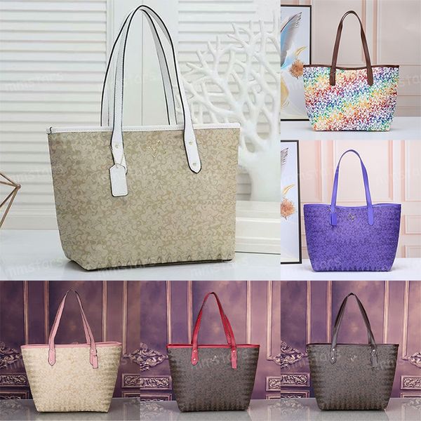 Borsa tote da città Designer Borsa da donna con bottone magnetico Stampa Chiusura con cerniera Borsa a tracolla da donna Borsa da pendolare di grande capacità Borse per la spesa a spalla di lusso casual