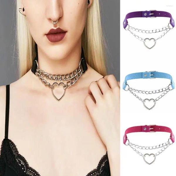 Party Favor Sexy Trendy Gefälligkeiten Gothic Kragen Halsketten Schmuck Geschenk Leder Herz Harajuku Frauen Punk Choker Halskette