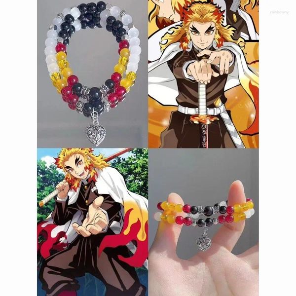 Браслеты-звенья Rengoku Kyoujurou серии, мужской браслет, демон, женские браслеты, креативные подвески для пар, многослойный сплав, повязка на руку