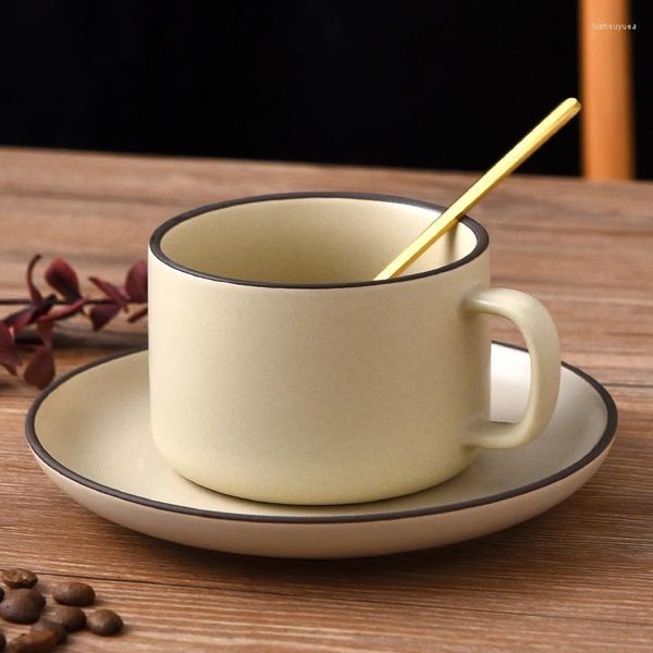 Чашки для чая Kawaii, дорожная кофейная чашка, портативная новинка, соломинки для эспрессо, фарфоровая посуда для девочек Tazas Desayuno Originales