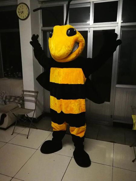 Costumi Immagini reali di alta qualità Bumblebee ape Costume della mascotte Costume personaggio Formato adulto spedizione gratuita