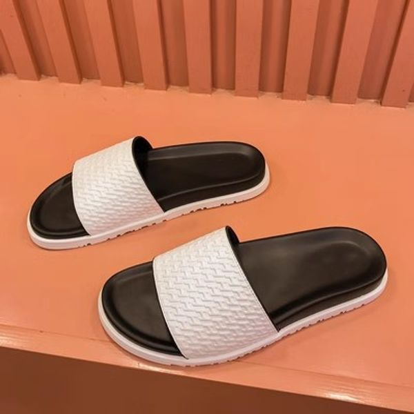 Homens verão designer flip flop chinelos h sandália detalhes perfeitos com conjunto completo de embalagem 38-45 2023 17 67