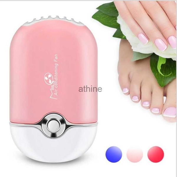 Elektrische Fans Neue USB Mini Fan Klimaanlage Gebläse USB Lade Wimpern Haartrockner Tragbare Nagellack Schnell Trocknend Tasche Kühlung fan YQ240104