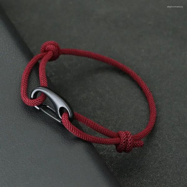 Charm-Armbänder, einfacher Stil, Schnur-Armband, Unisex, handgefertigt, gewebt, verschiebbar, verstellbare Schnur, Braslet, Strand, nautisches Seil, Braclet Surfer