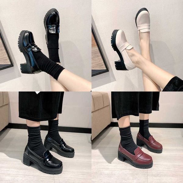 Mulheres vestido sapatos estudante jk básico salto alto uniforme feminino ortodoxo plataforma à prova dwaterproof água cosplay estilo academia couro pequeno