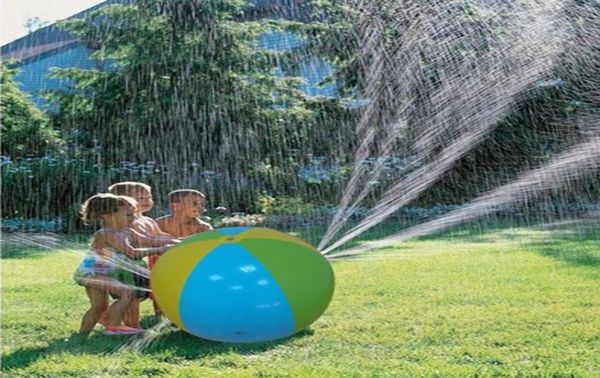 Karışık renkli şişme plaj su topu açık hava sprinkler yaz şişme su sprey balonu açık havada çalma su plajı b7243766