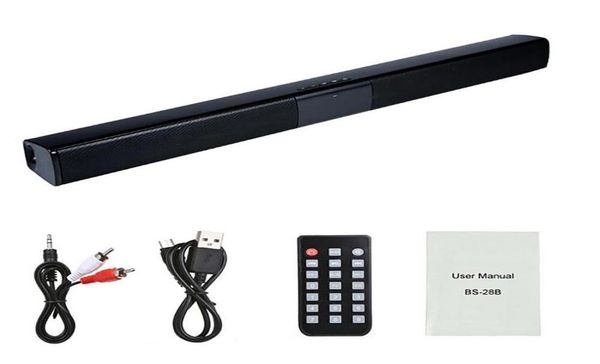 BS28B Ev Sineması Surround Çok Fonksiyonlu Bluetooth SoundBar Hoparlör 4 Tam Menzilli Boynuzlu 35mm AUXRCA arayüzü TV9390435