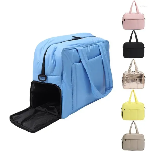 Abendtaschen Daunenhandtaschen Winter Reise Duffle Bag mit Schuhfach Tragbare Sport Yoga Gym Fitness Schulter für Weekender Overn