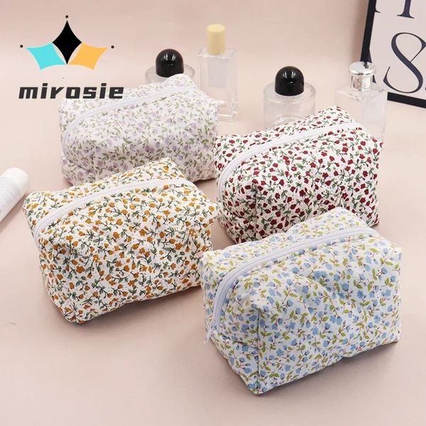 MIROSIE Bolsa de cosméticos floral para viagem, bolsa para cuidados com a pele, organizador de higiene pessoal para beleza, bolsa de maquiagem, atacado 240104