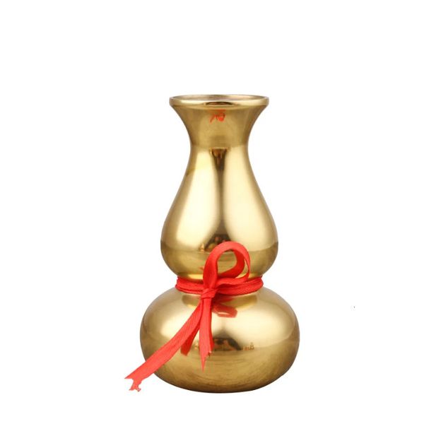 Decoração estilo chinês decoração para casa produtos cerimônia de celebração capa de moeda de cobre garrafa de fofoca fu lu garrafa de cobre 240104