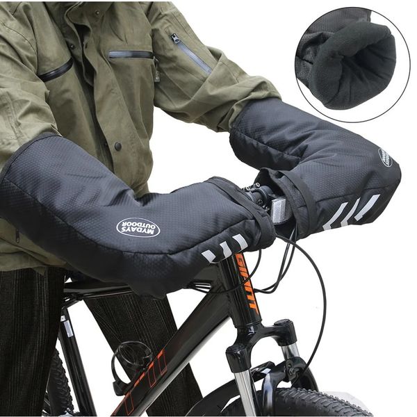 Fahrrad-Lenkerhandschuhe, Thermo-Rennrad-Griffabdeckung, wasserdichte Lenker-Handwärmer, universell für kaltes Wetter, 240104