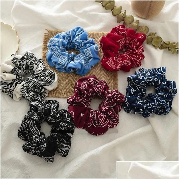 Accessori per capelli Moda Donna Fasce elastiche Scrunchies all'ingrosso Porta coda di cavallo Bandana Scrunchie Cravatte per ragazze Consegna a domicilio Bab Dhowz