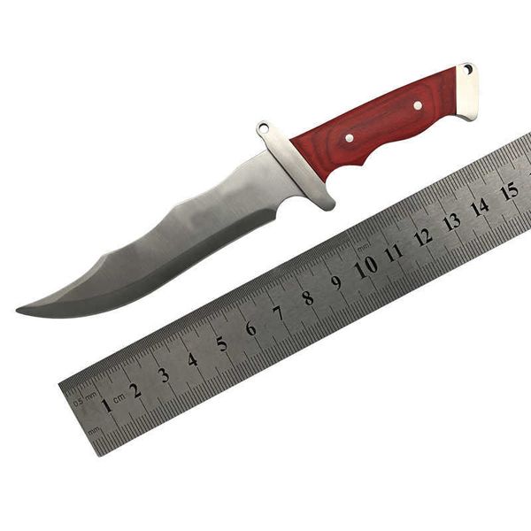 Stabile Qualität Outdoor Camping Mehrzweck-Messer mit fester Klinge Klapptaschenmesser Holzgriff mit Seilschneider