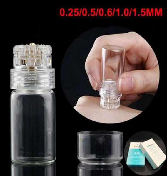 Bottiglia automatica Hydra Needle da 20 pin Aqua Micro Mesoterapia Aghi d'oro Fine Touch System Derma Roller Applicatore di siero3127823