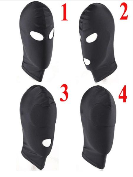 Fetish unisex BDSM cappuccio maschera per il sesso in pelle bendato giochi erotici per adulti poggiatesta Bondage Halloween Gimp giocattoli del sesso per Coup7367836