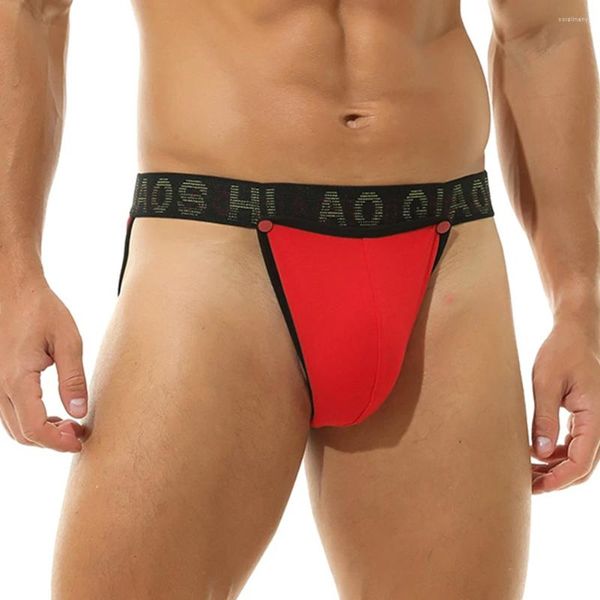 Unterhosen Mode Nachtwäsche Unterwäsche Herren Atmungsaktive Slips G-String Hohe Taille Jockstrap Schlüpfer Höschen Plus Size Beutel