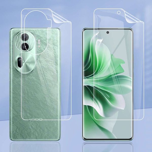 Para Oppo Reno11 Reno 11 Pro (China) 5G transparente TPU / fosco anti-impressões digitais hidrogel capa completa filme protetor de tela macia