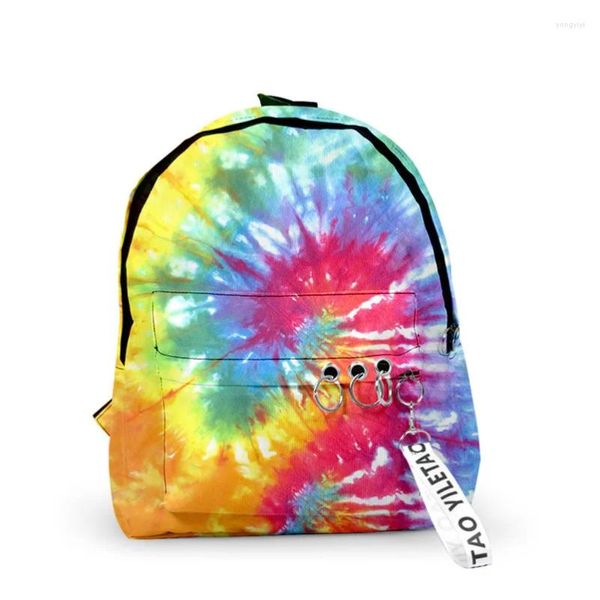 Mochila Tie Dye Personalidade Espiral Escola Colorida para Meninos Meninas Crianças Sacos Crianças Saco de Livro de Jardim de Infância