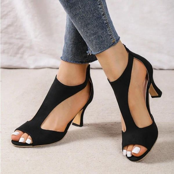 Sandali estivi da donna in lino tinta unita con zeppa fatti a mano da donna casual comodi con plateau décolleté scarpe con tacco