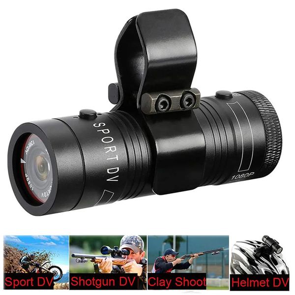 Mini câmera de caça ao ar livre filmadora 120 FOV FHD arma montar gravador de vídeo para câmeras de ação caçador com 240104