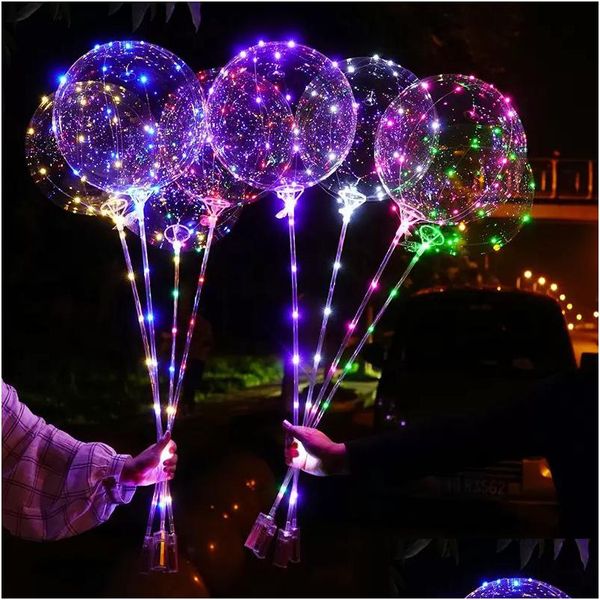 Decorazione per feste Led Decorativo Bobo Palloncino String Light Decor per Natale Halloween Compleanno Palloncini Drop Delivery Home Garden Dhqfp