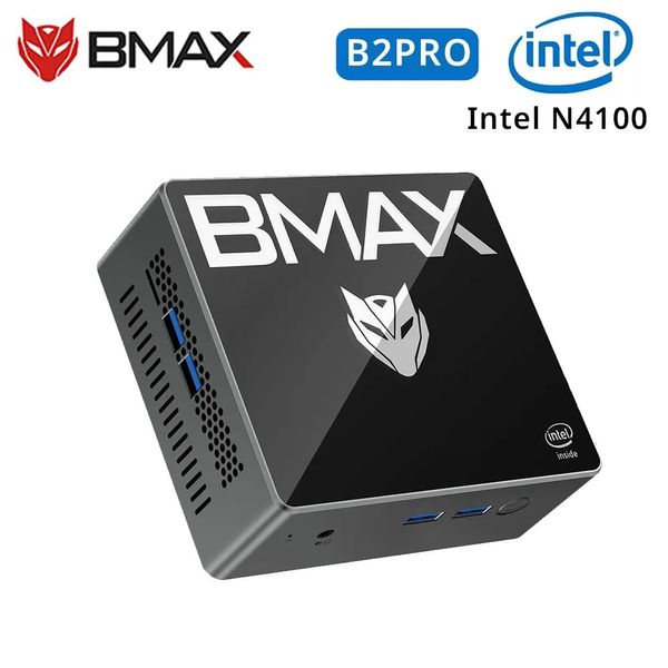 BMAX B2 Pro Mini-PC Windows 11 PRO OS PC All-In-One Intel N4100 8 GB RAM 256 GB SSD Intel UHD-Grafik 600 1000 Mbit/s Ethernet 240104