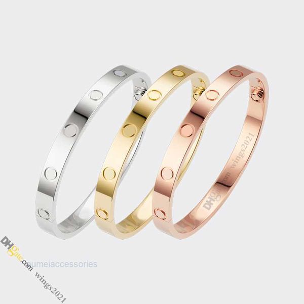 2024 Neues Designer-Armband, luxuriöser Schraubschmuck für Damen, Titanstahl, vergoldet, nie verblassend, antiallergisch, Goldarmband; Store/21417581